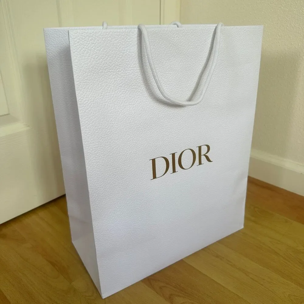 Dior Paper Shopping Bag - white large, 17.25